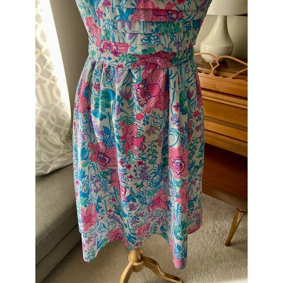 Vintage The Lilly Pulitzer Size 10 Floral Dress, See Measurements, Beautiful! - Picture 3 of 8